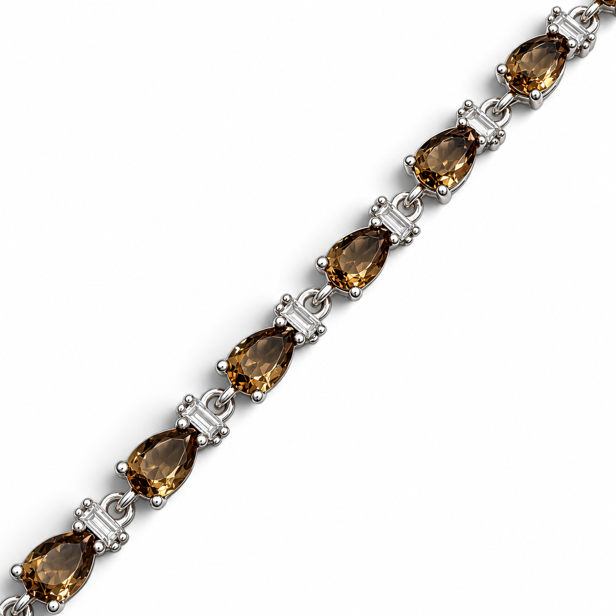 Pulsera Gotita Zultanita Plata Ley 925