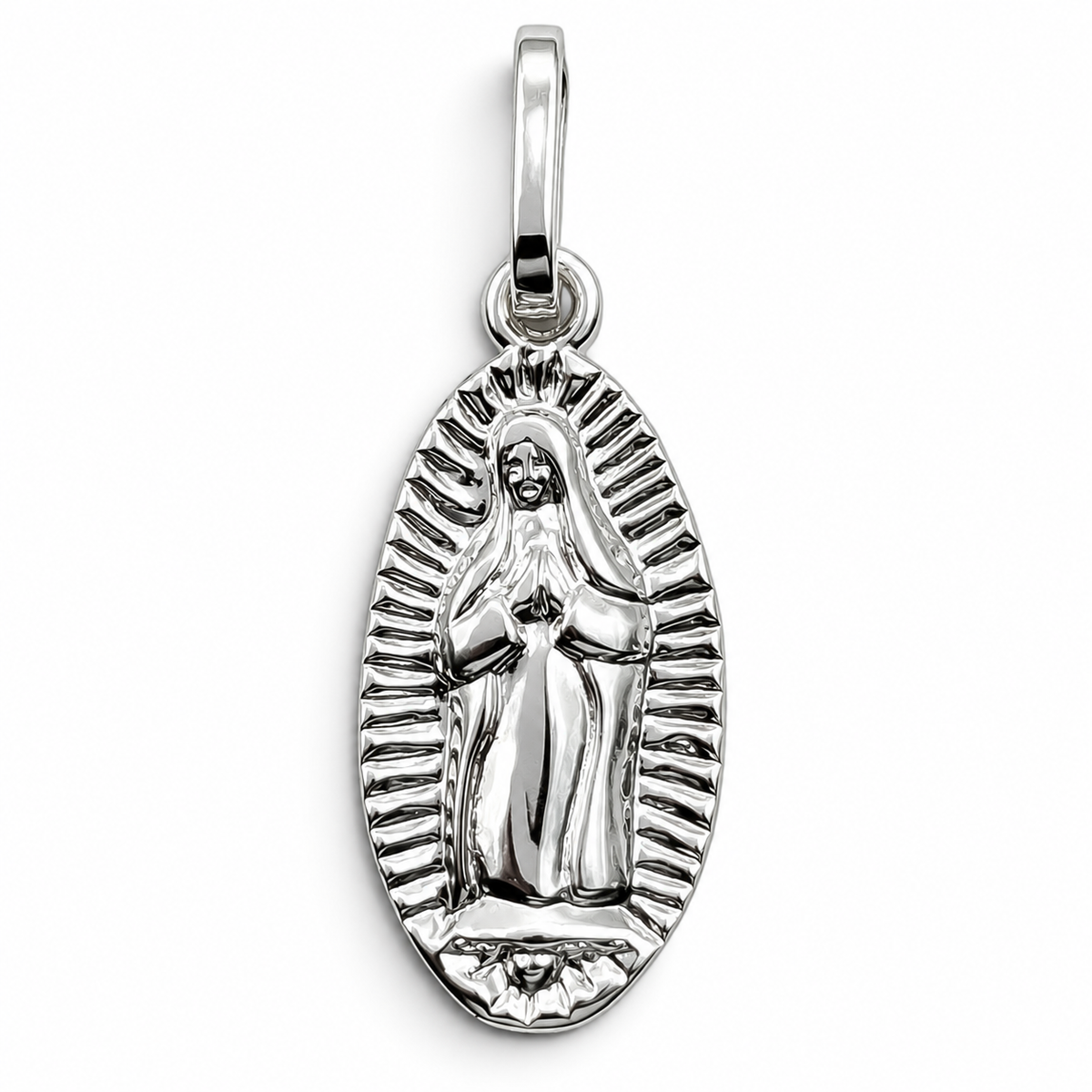 Dije Medalla Virgen Lisa Plata Ley 925