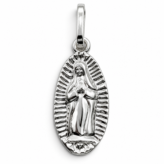 Dije Medalla Virgen Lisa Plata Ley 925
