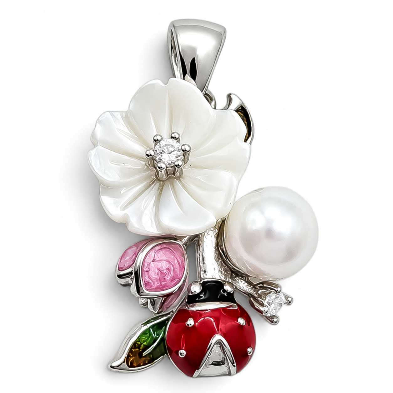 Set Flor Catarina Plata Ley 925