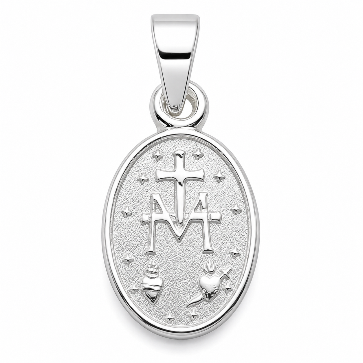 Dije Medalla Virgen Milagrosa Plata Ley 925