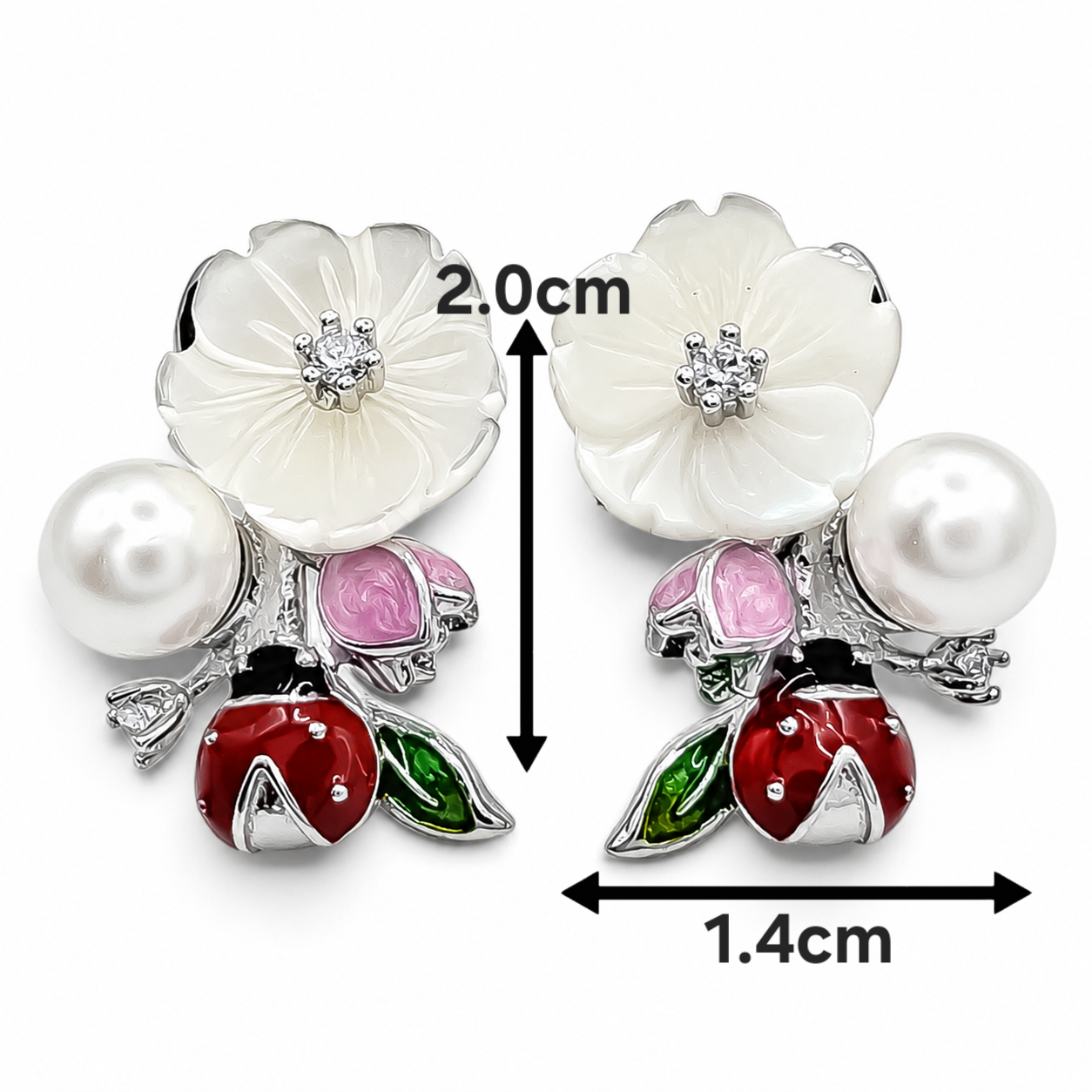 Set Flor Catarina Plata Ley 925