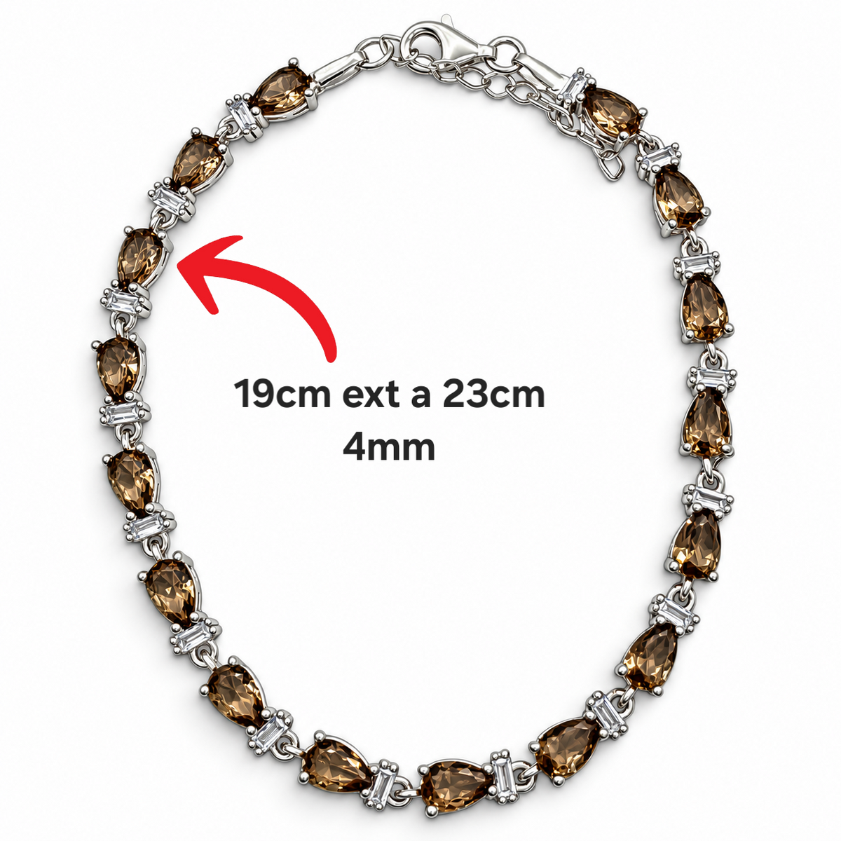 Pulsera Gotita Zultanita Plata Ley 925