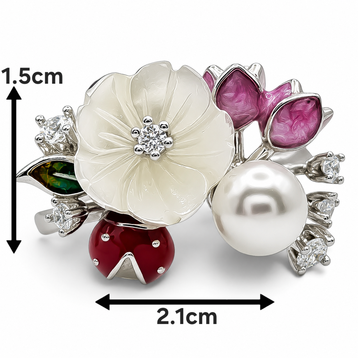 Set Flor Catarina Plata Ley 925