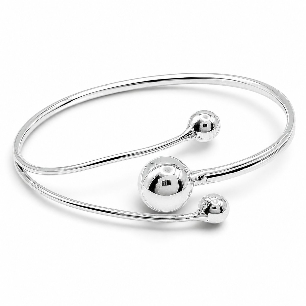 Brazalete 3 Bolitas Plata Ley 925