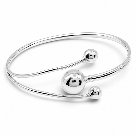 Brazalete 3 Bolitas Plata Ley 925