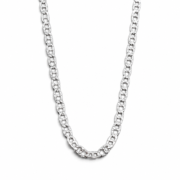 Cadena Escalera Diamantada 1mm Plata Ley 925