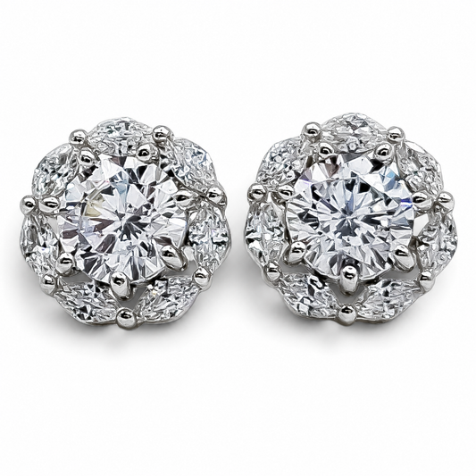Arete Zirconia Plata Ley 925