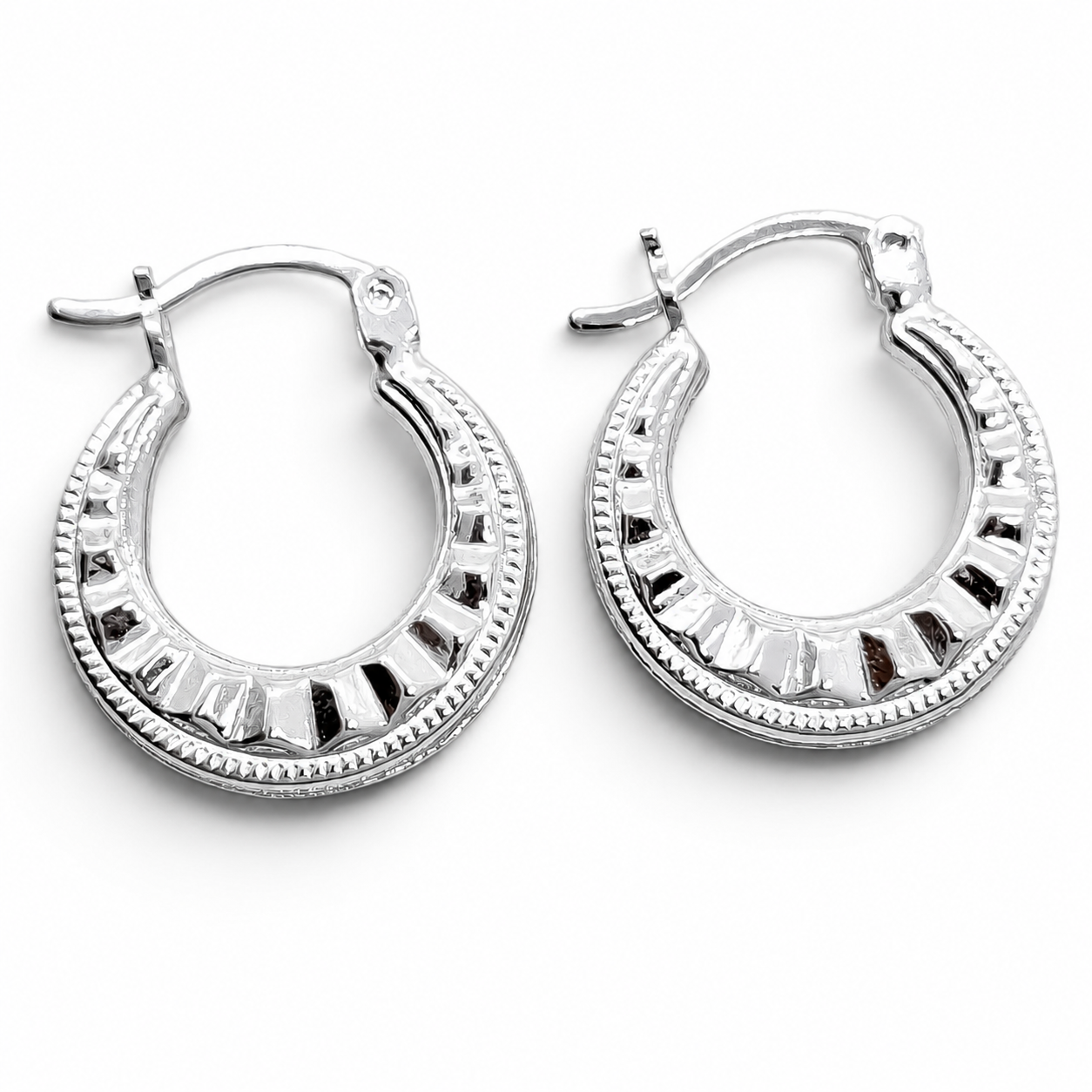 Arracada Chica Canasta Plata Ley 925