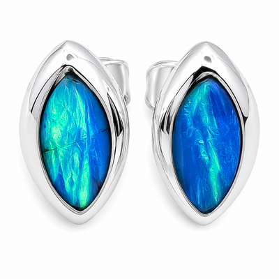 Arete Semilla Aqua Plata Ley 925