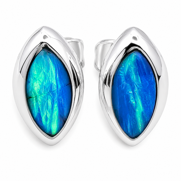 Arete Semilla Aqua Plata Ley 925