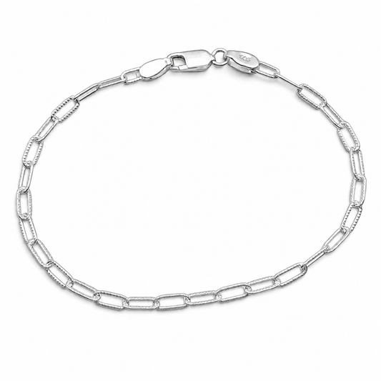 Pulsera Clip Plata Ley 925