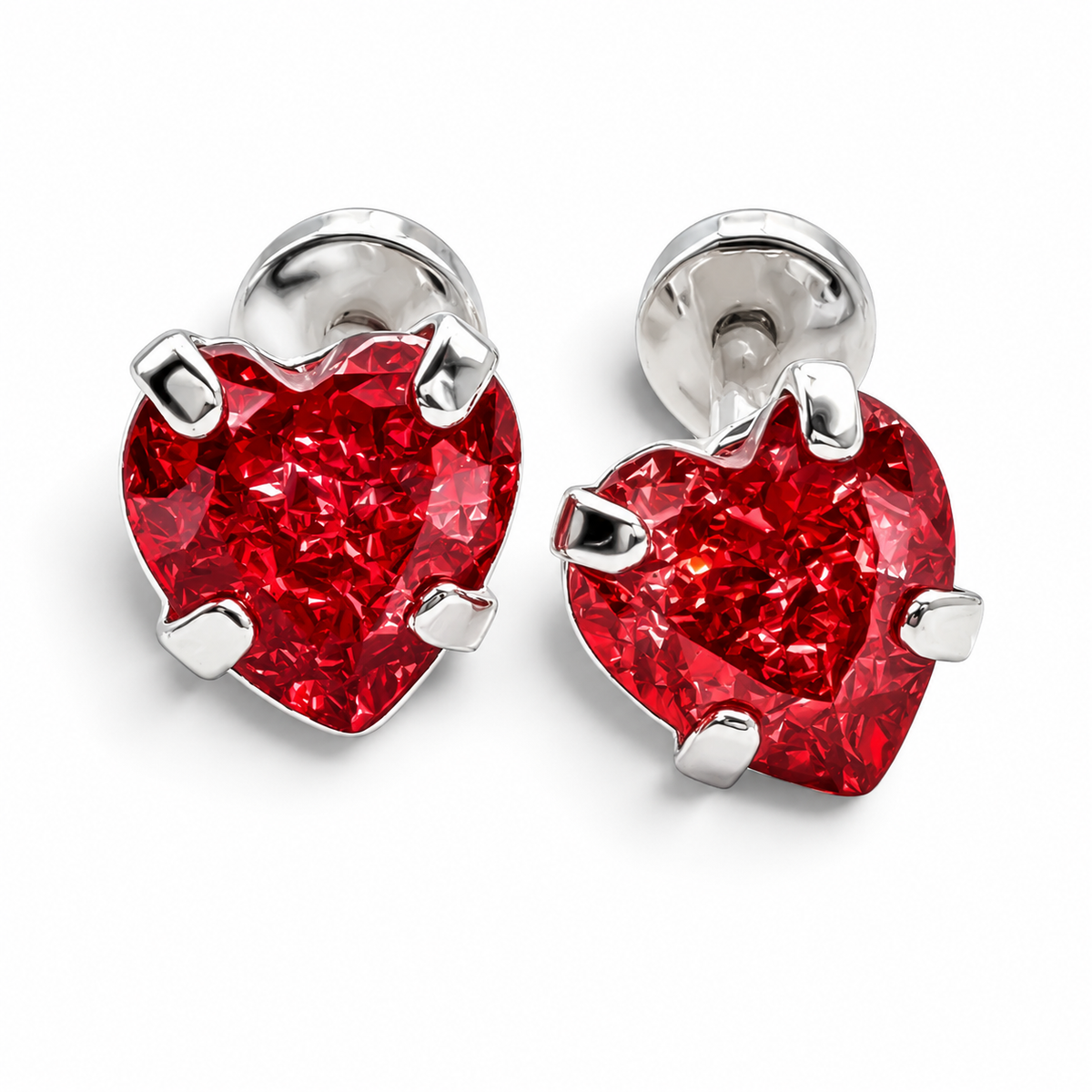 Broquel Corazon Naranja #4 Plata Ley 925
