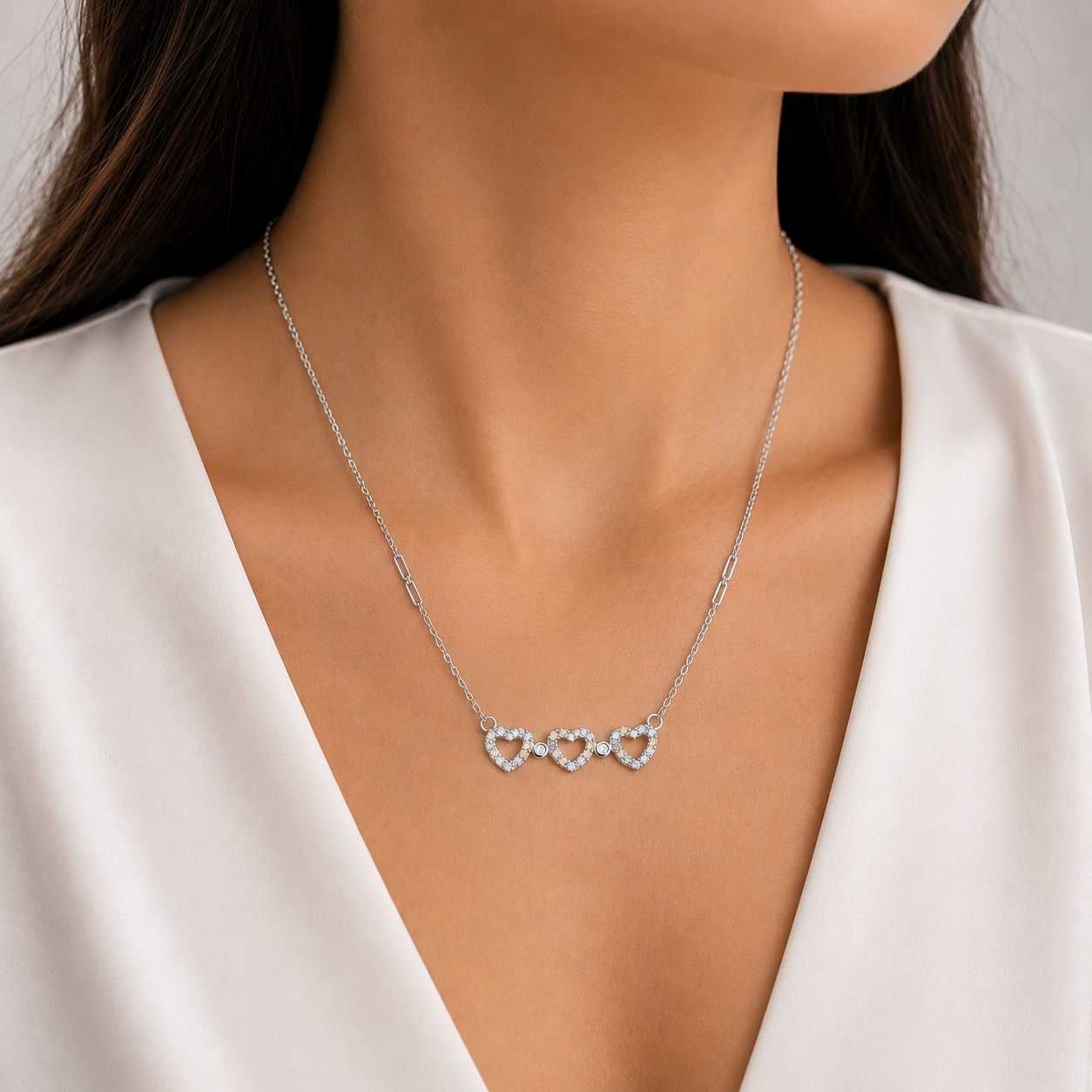Collar Zirconia Plata Ley 925