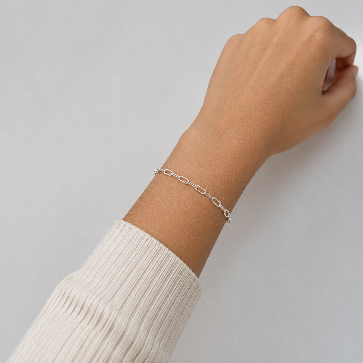 Pulsera Clip Plata Ley 925
