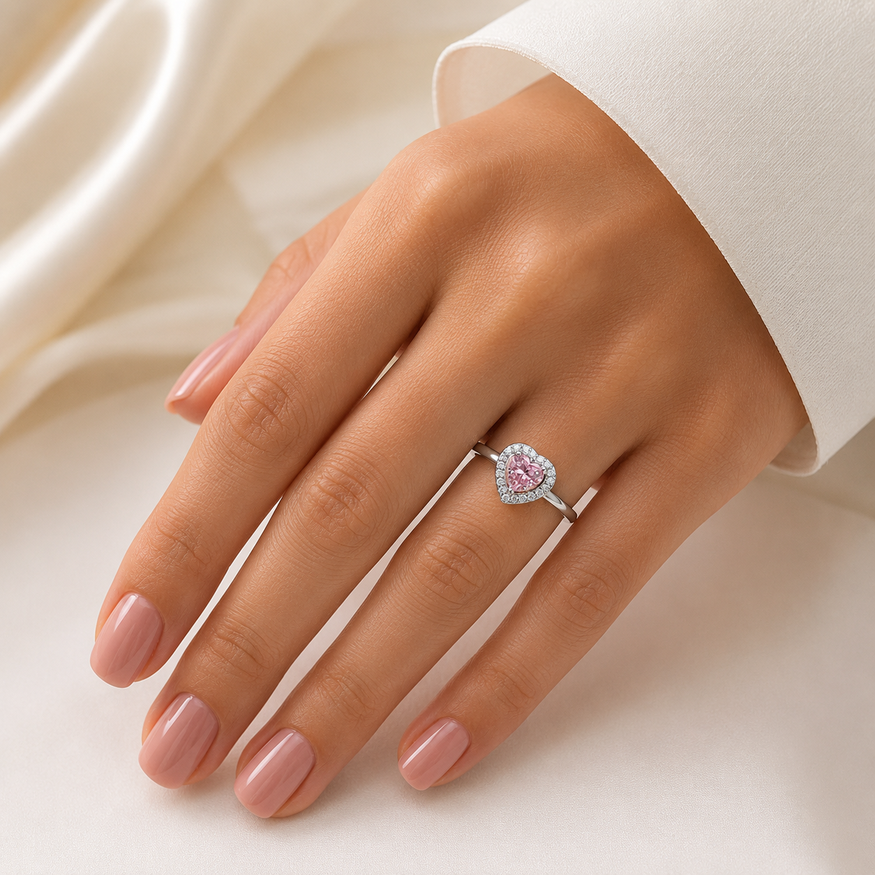 Anillo Corazon Liso RS Plata Ley 925