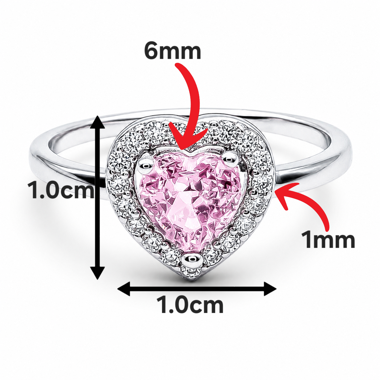 Anillo Corazon Liso RS Plata Ley 925