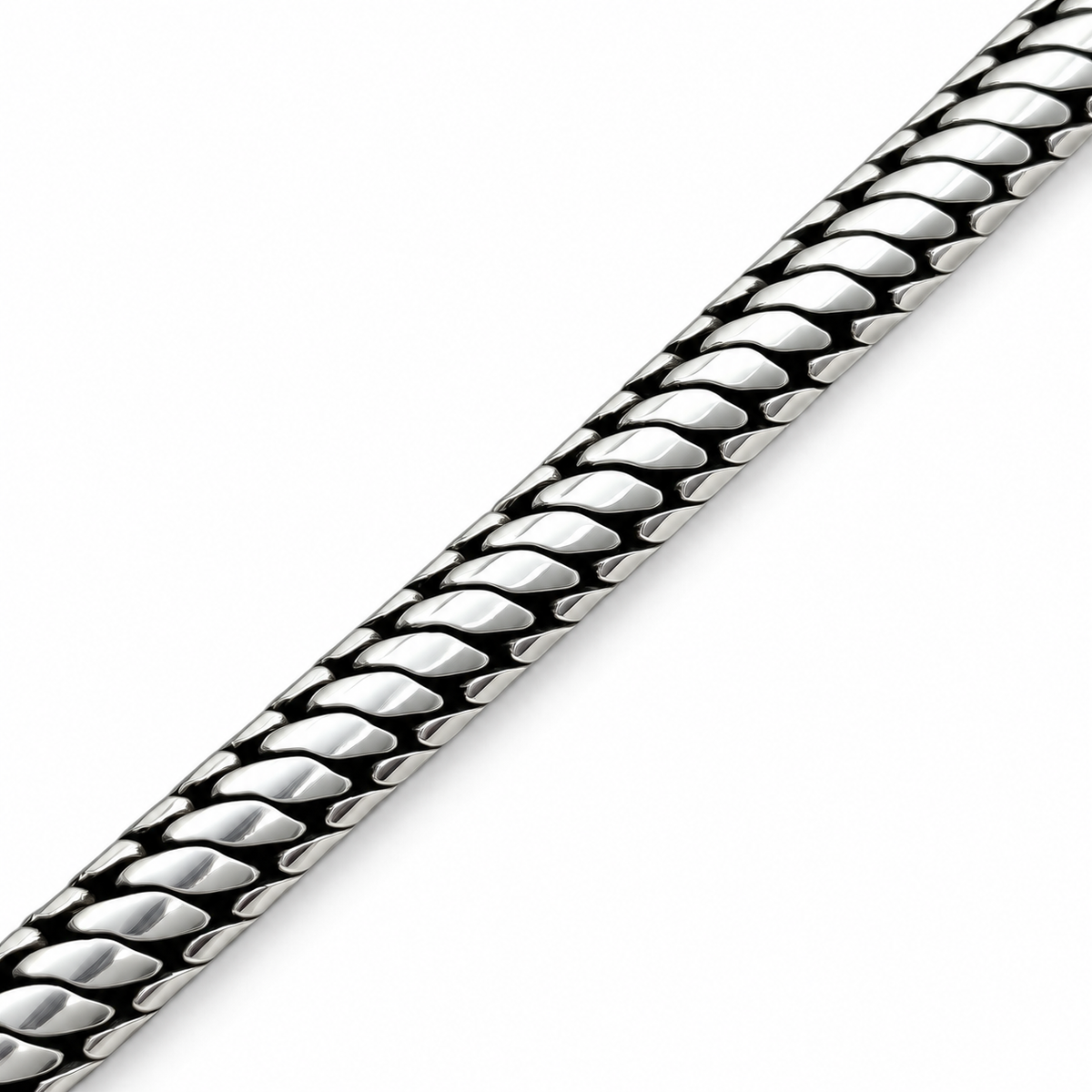 Pulso Panza de Vibora 7mm Plata Ley 925
