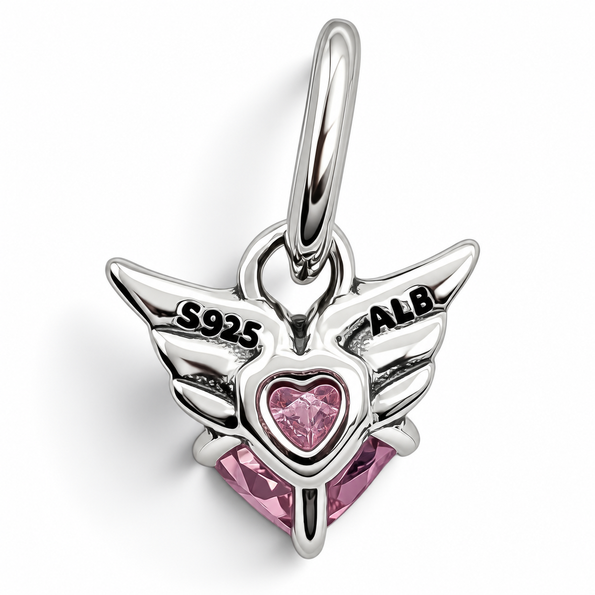 Charm Corazon Alas Plata Ley 925