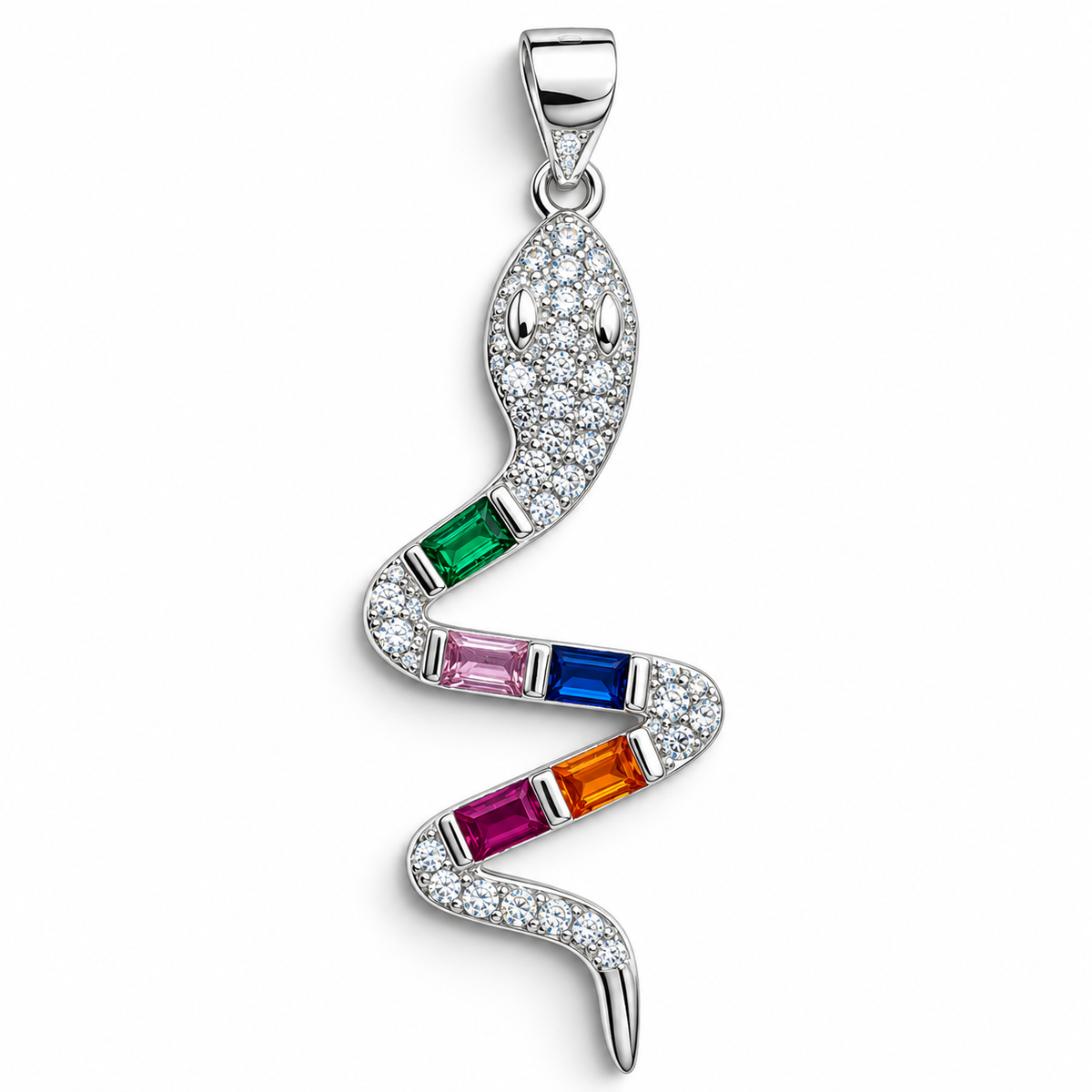 Dije Serpiente Zirconia Plata Ley 925