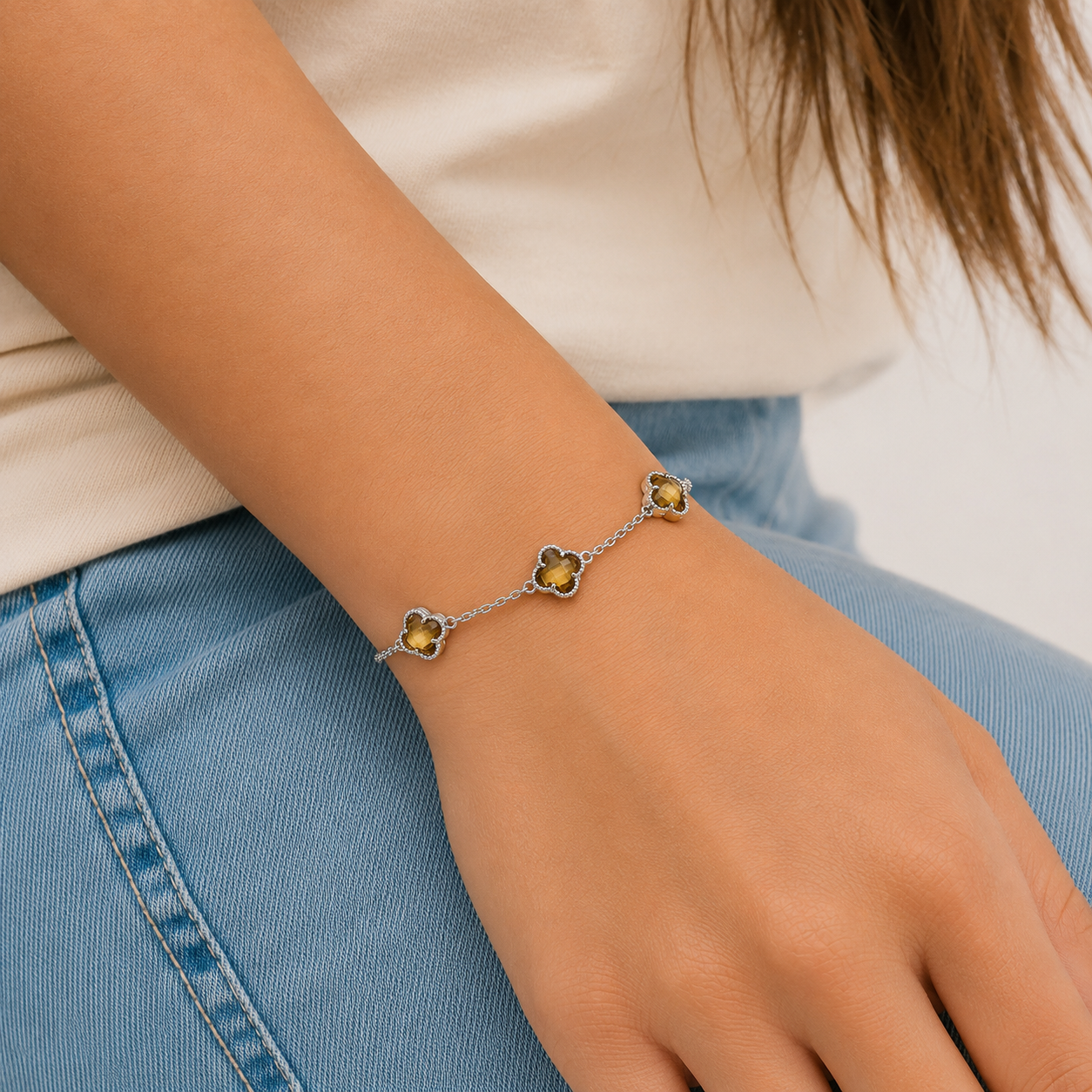 Pulsera Zultanita Van Plata Ley 925
