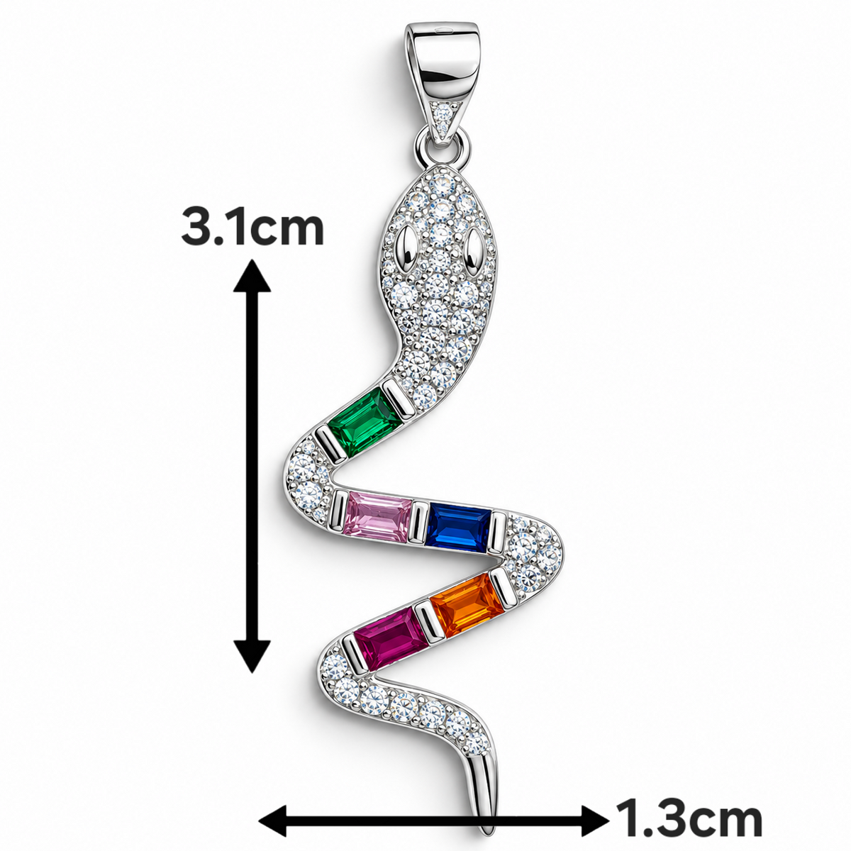Dije Serpiente Zirconia Plata Ley 925