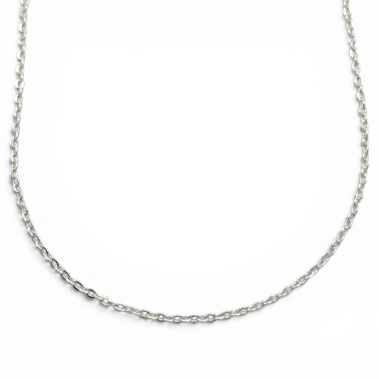 Cadena Argollita 1mm Plata Ley 925