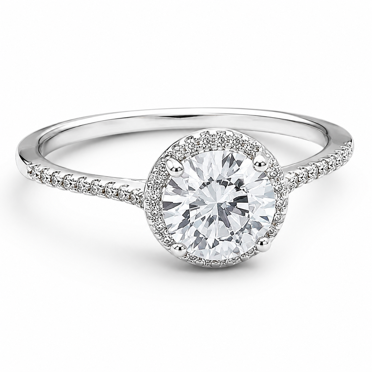 Anillo Zirconia Redonda