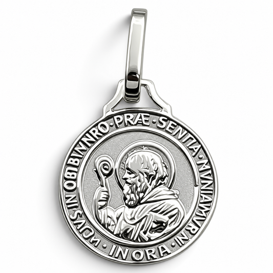 Dije San Benito Perfil Plata Ley 925