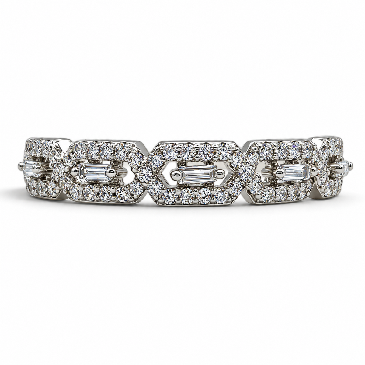 Anillo Zirconias Plata Ley 925
