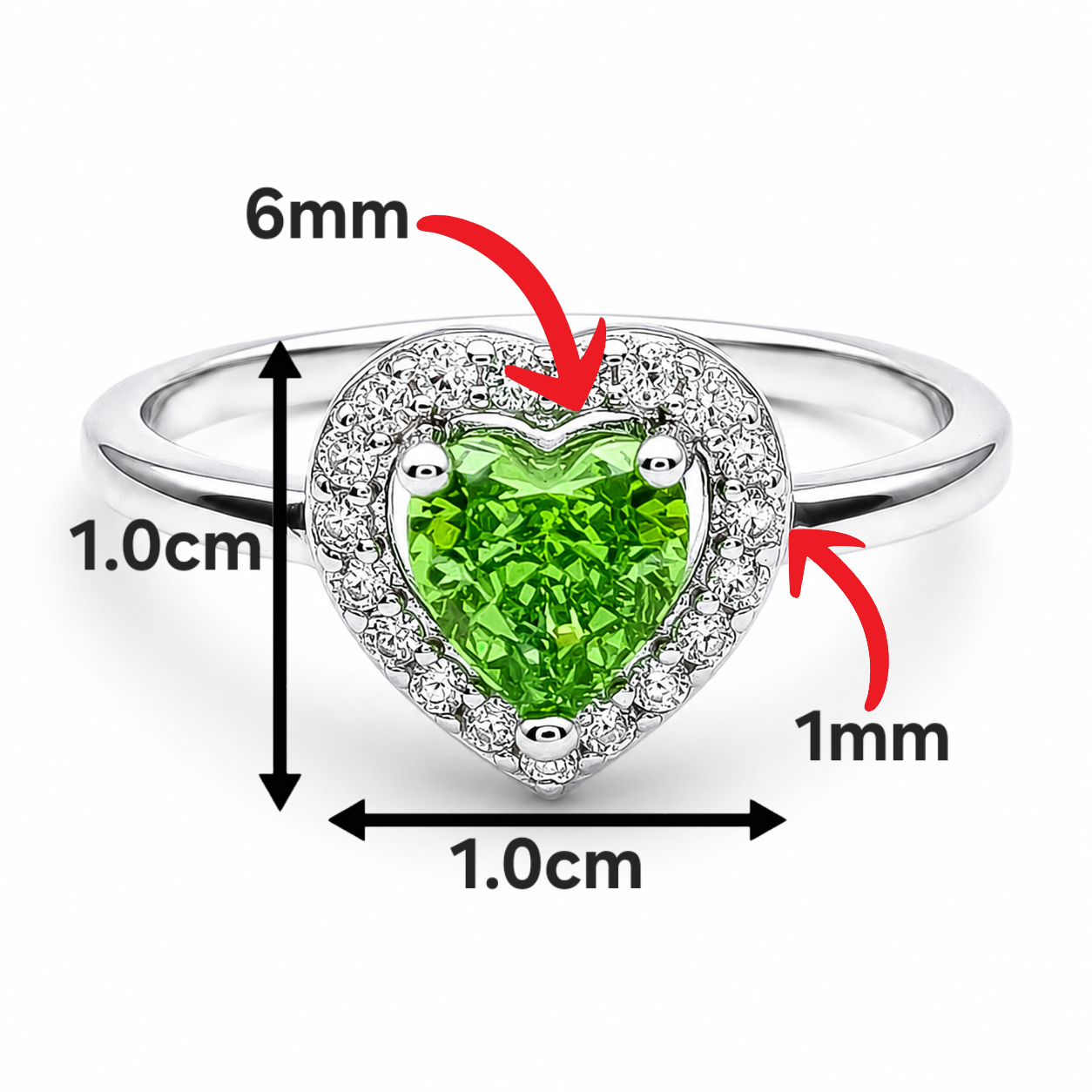 Anillo Corazon Liso VR Plata Ley 925