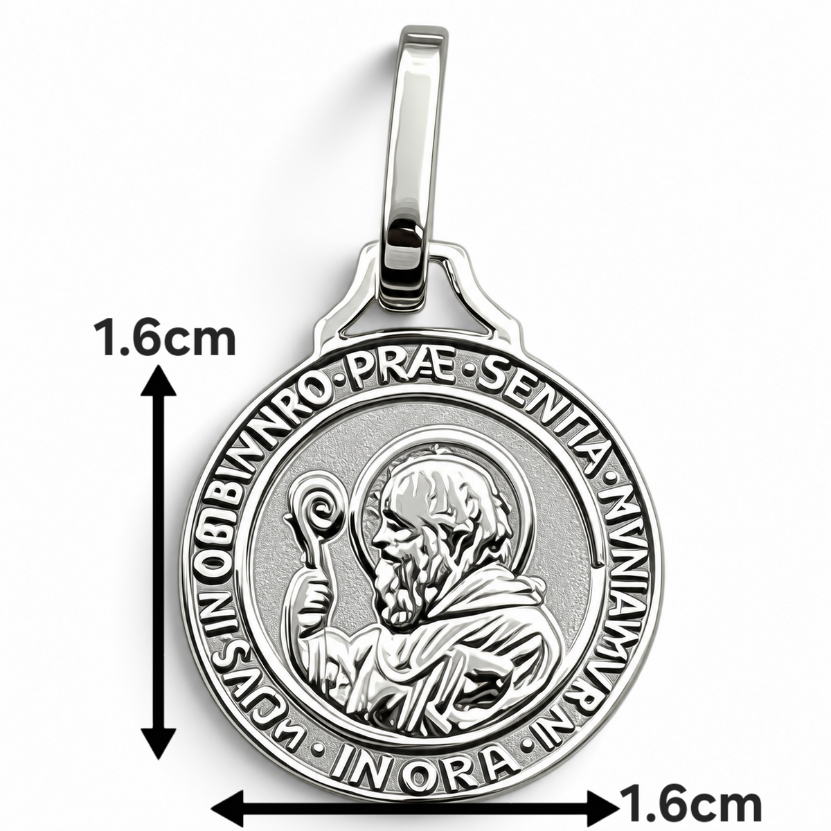 Dije San Benito Perfil Plata Ley 925
