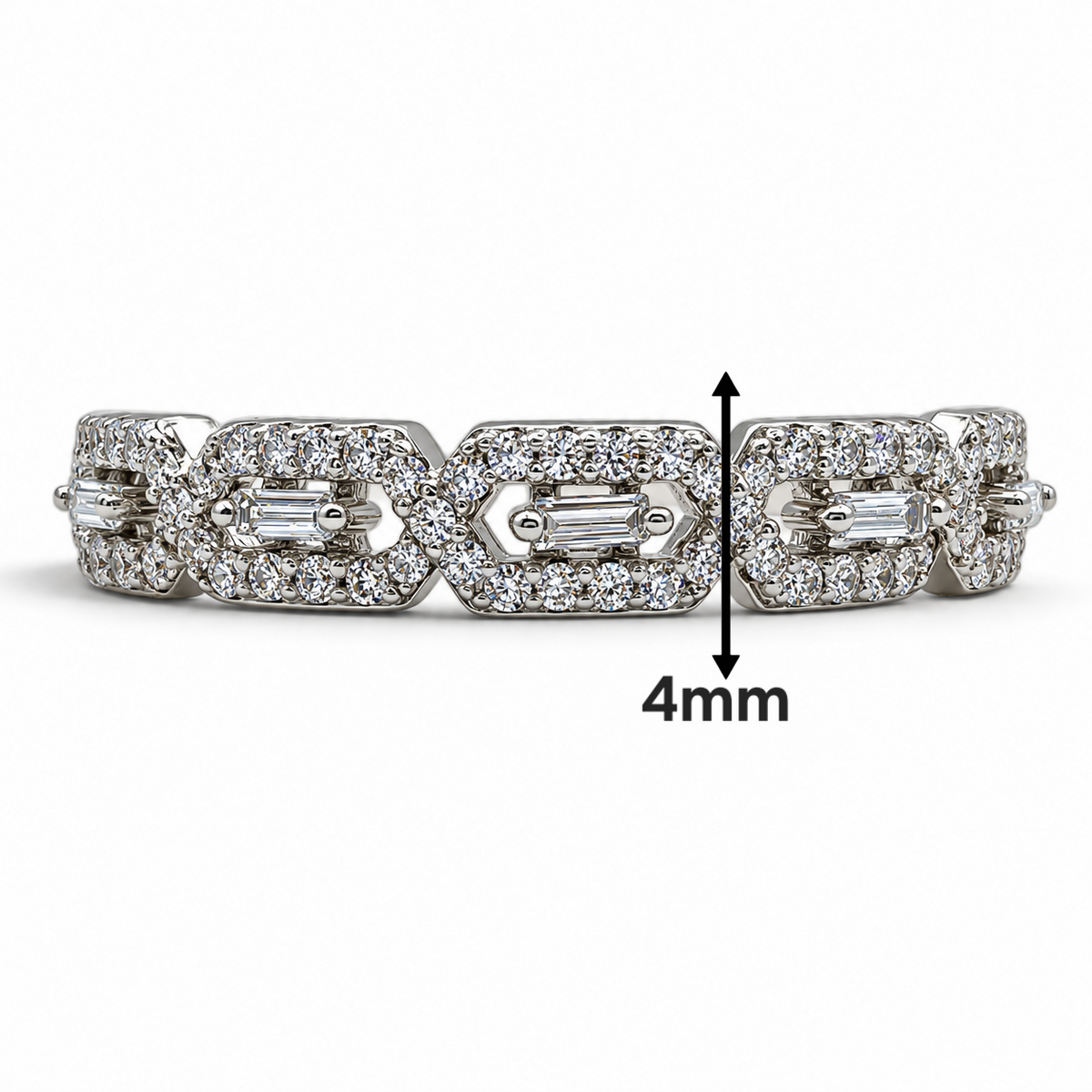Anillo Zirconias Plata Ley 925
