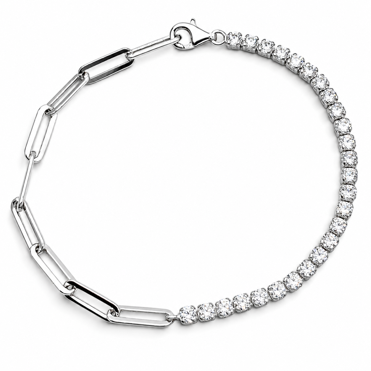 Pulsera Zirconia Plata Ley 925