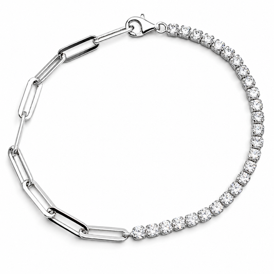 Pulsera Zirconia Plata Ley 925