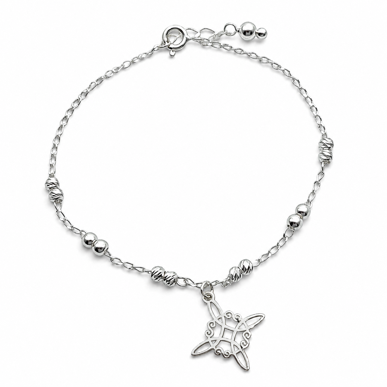 Pulsera Nudo Bruja Plata Ley 925