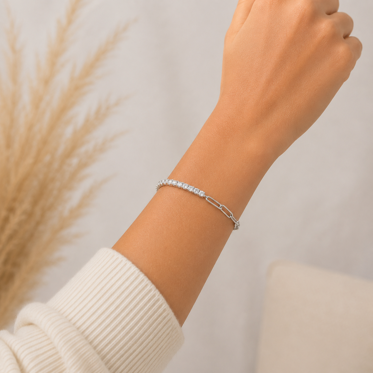 Pulsera Zirconia Plata Ley 925