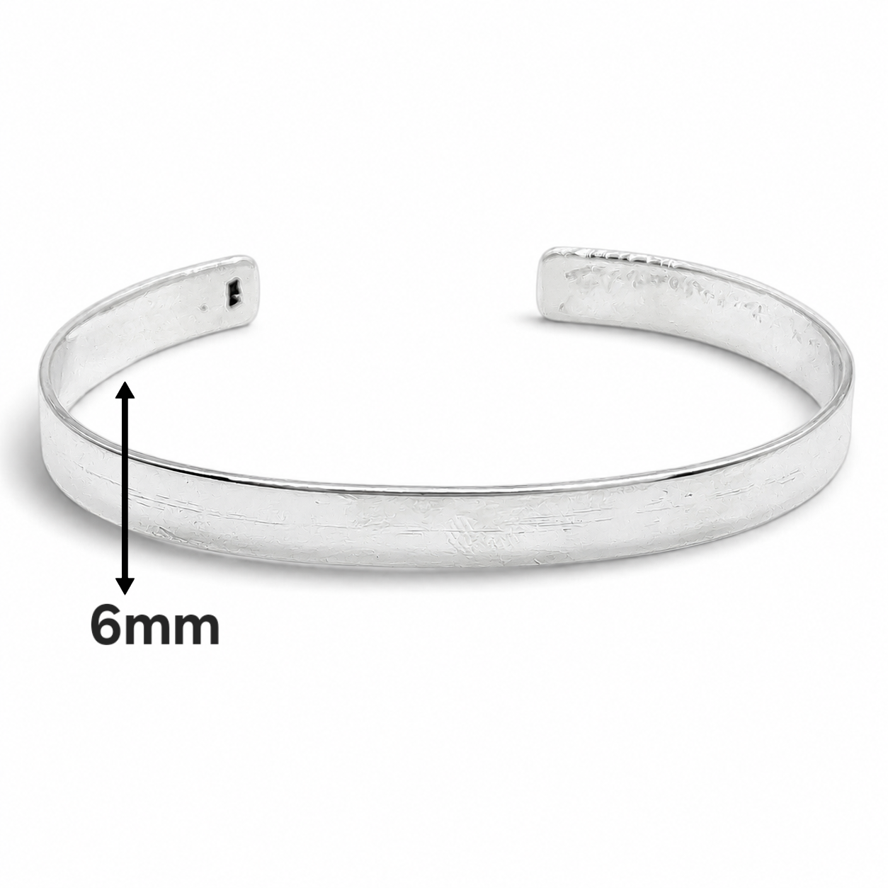 Brazalete Liso Ancho Plata Ley 925