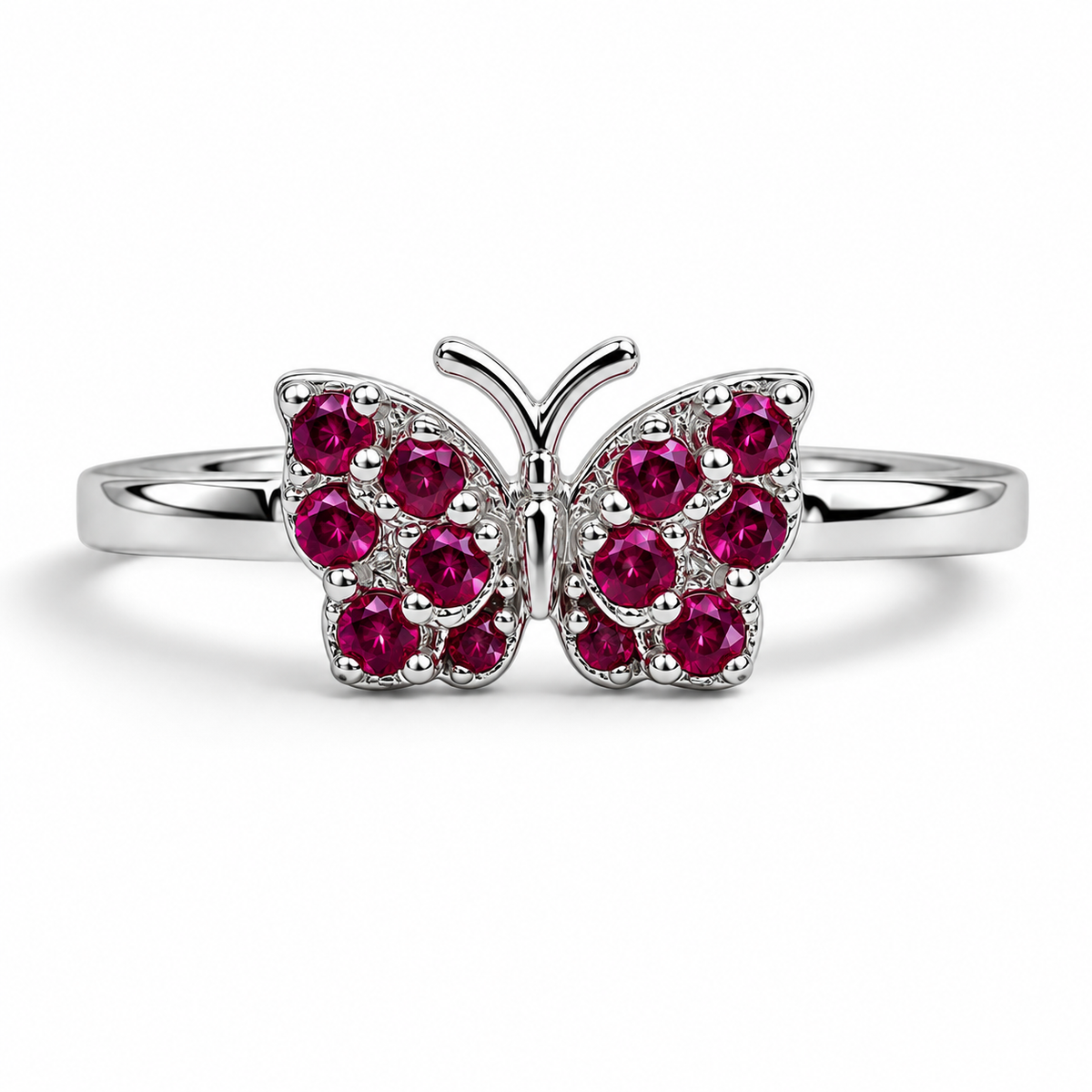 Anillo Mariposa Fiusha Plata Ley 925