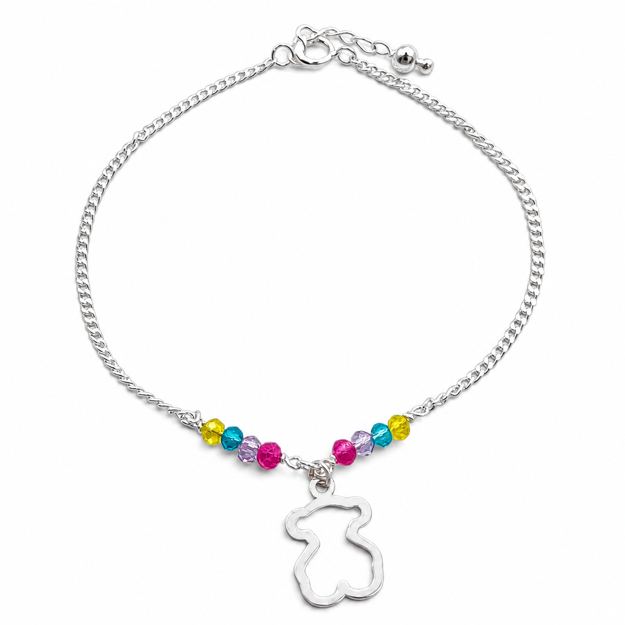 Pulsera Osito Plata Ley 925