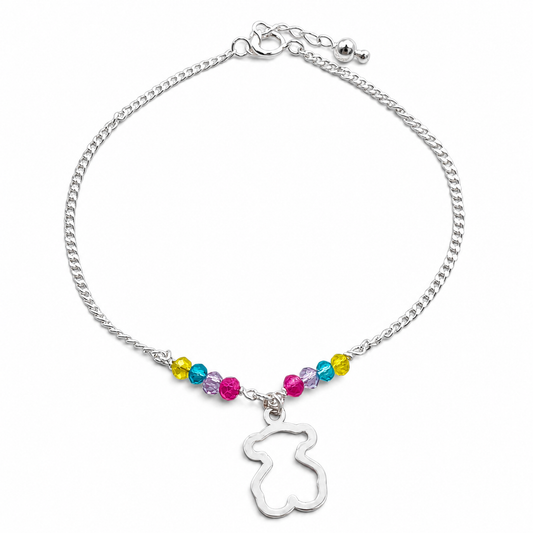 Pulsera Osito Plata Ley 925