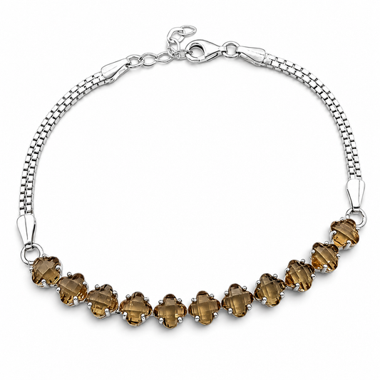 Pulsera Flores Zultanita Plata Ley 925