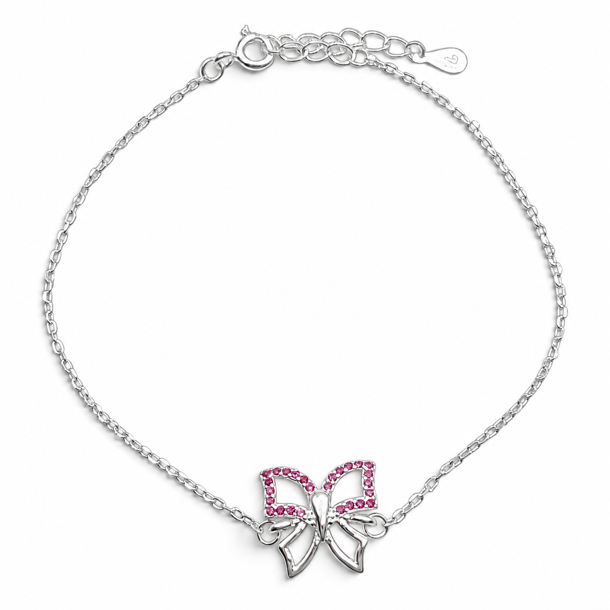 Pulsera Mariposa Fiusha Plata Ley 925