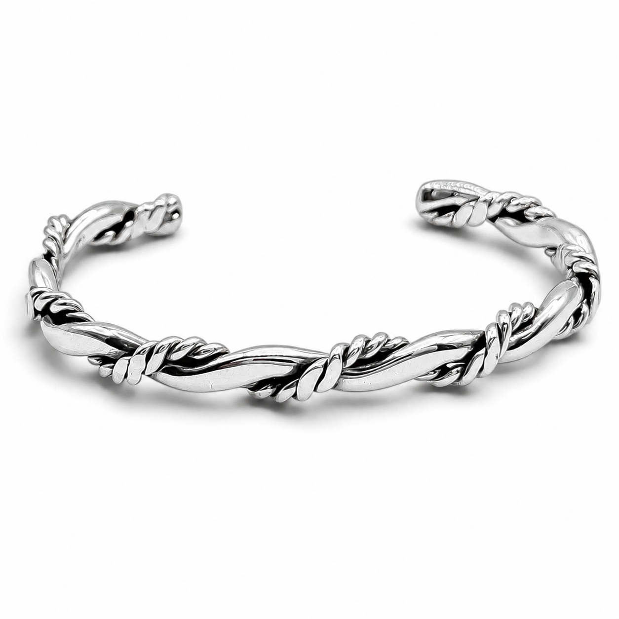 Brazalete Torzal Plata Ley 925