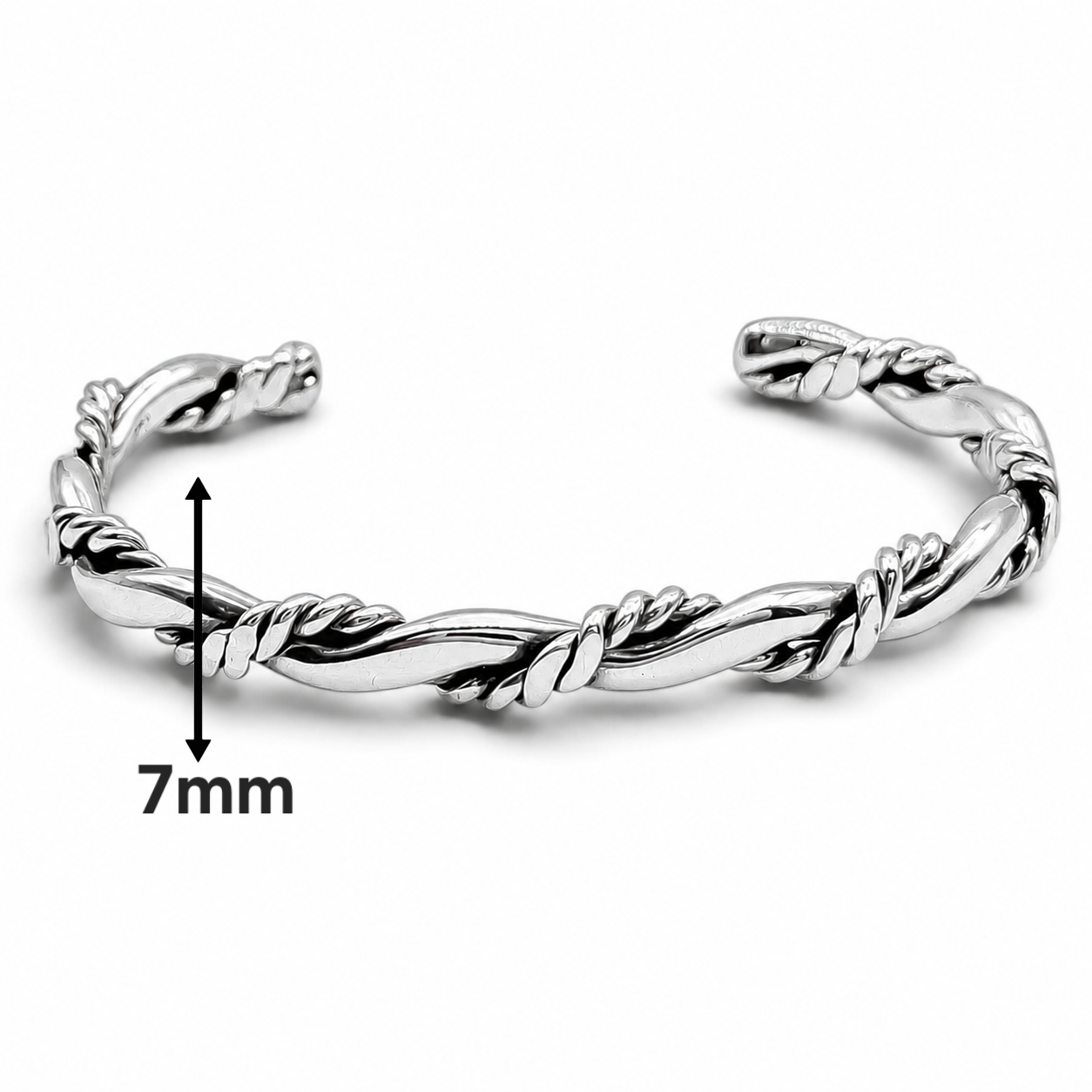 Brazalete Torzal Plata Ley 925
