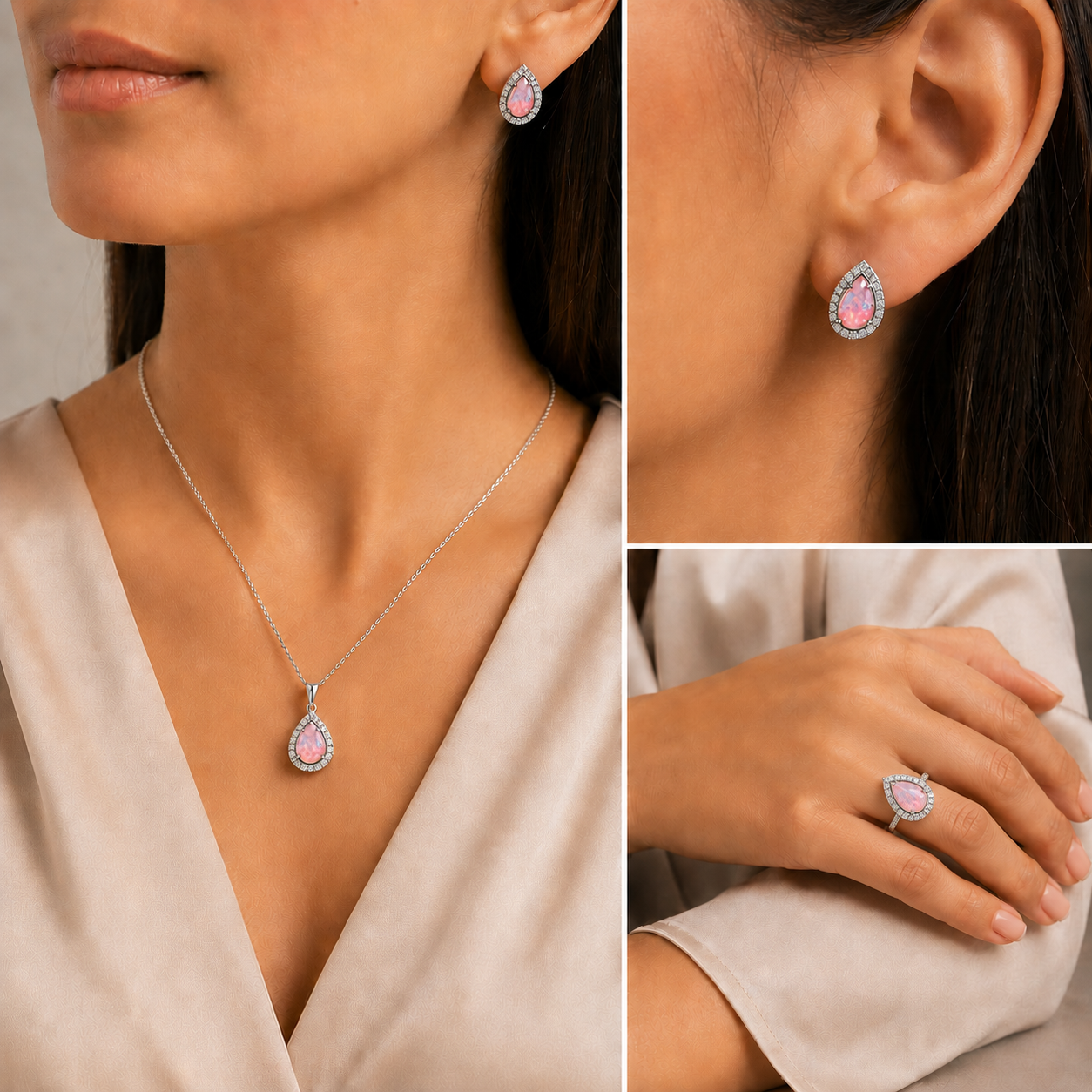 Set Opalo Rosa Gota