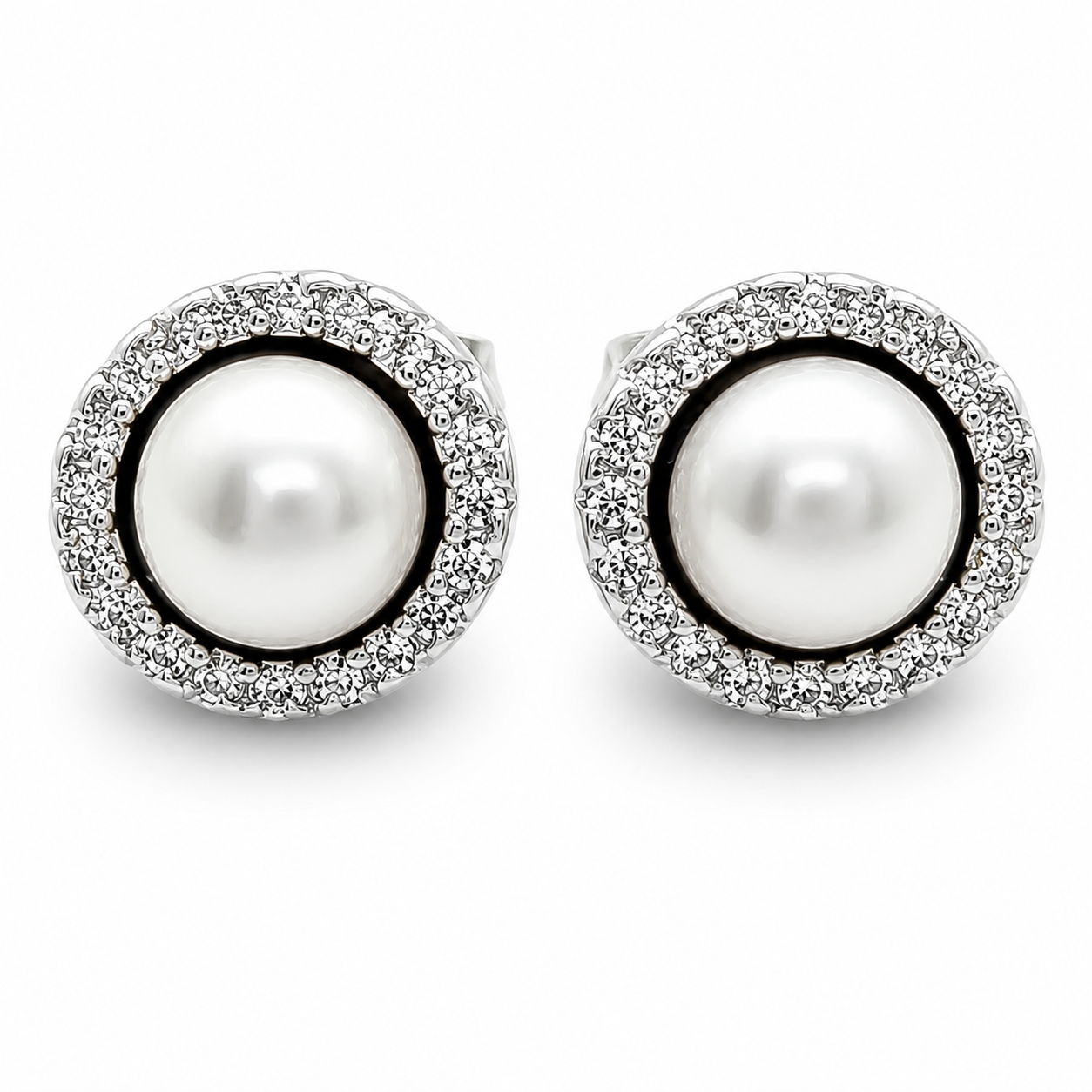 Arete Perla Zirconia Plata Ley 925