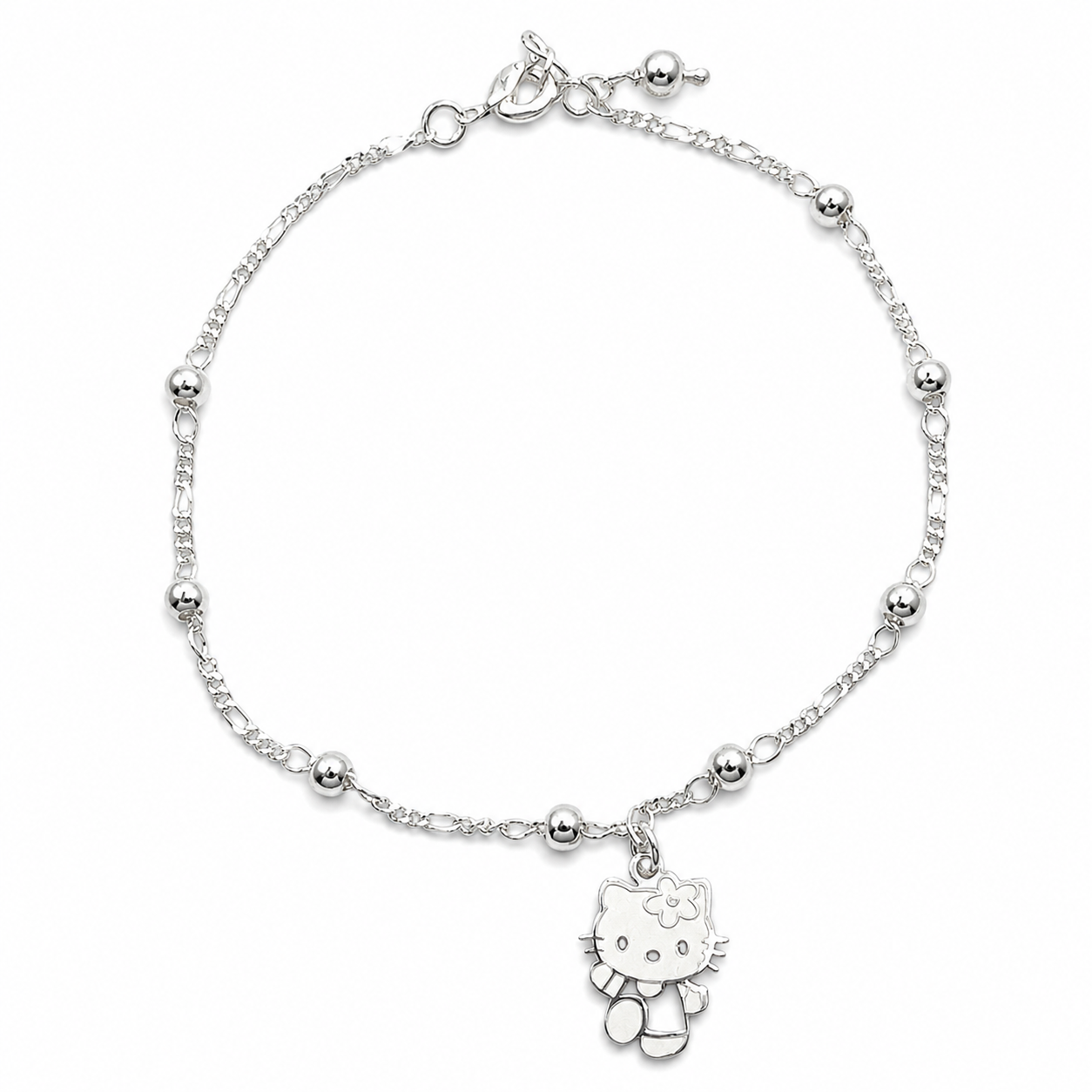 Pulsera Kitty Plata Ley 925