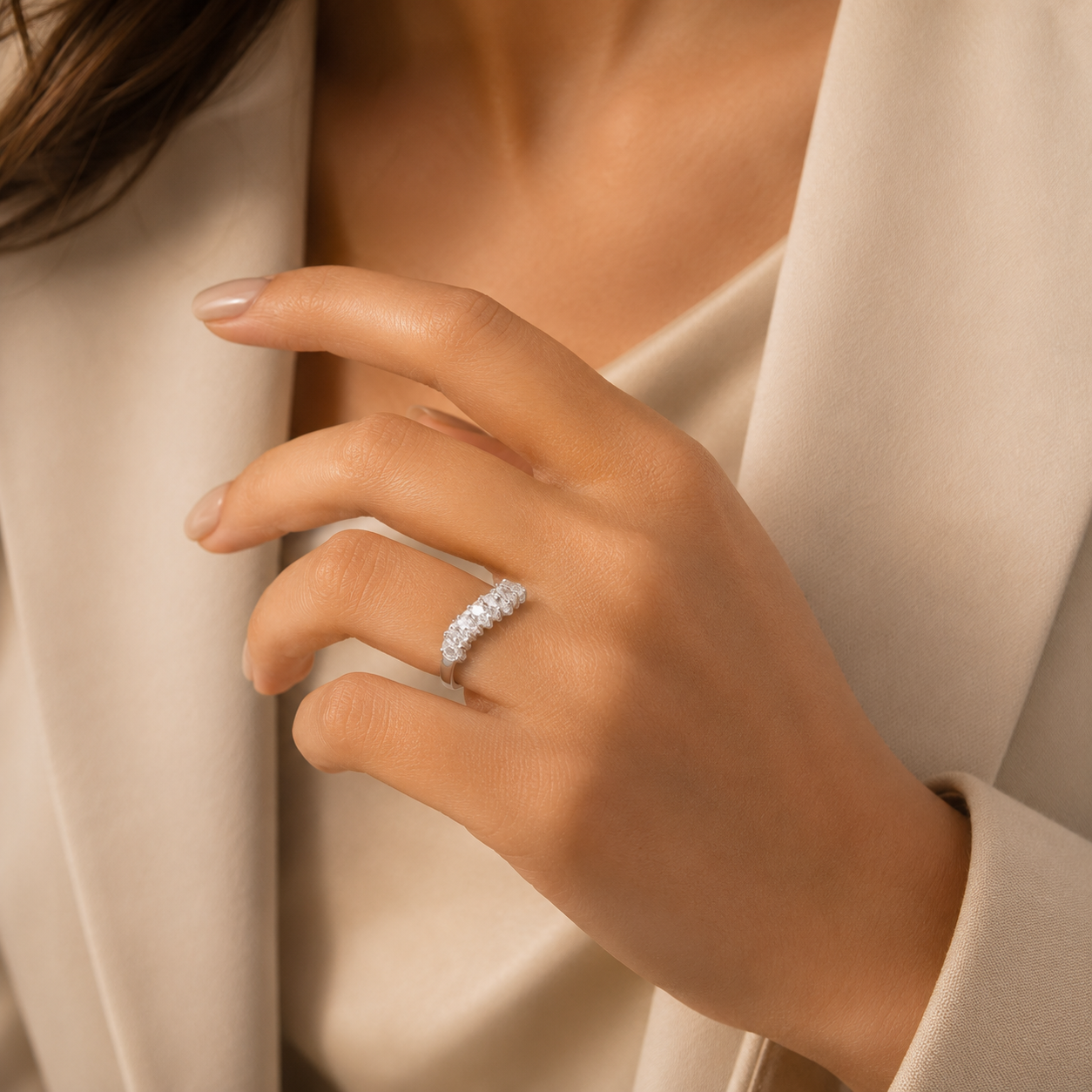 Anillo Semillas Blanco