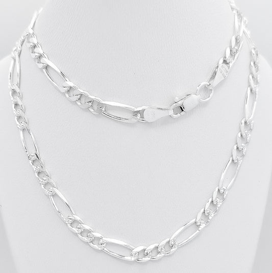 Cadena Figaro 5mm Diamantada